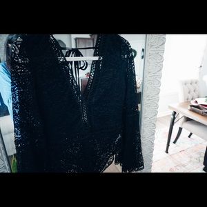 Black long sleeve bodysuit